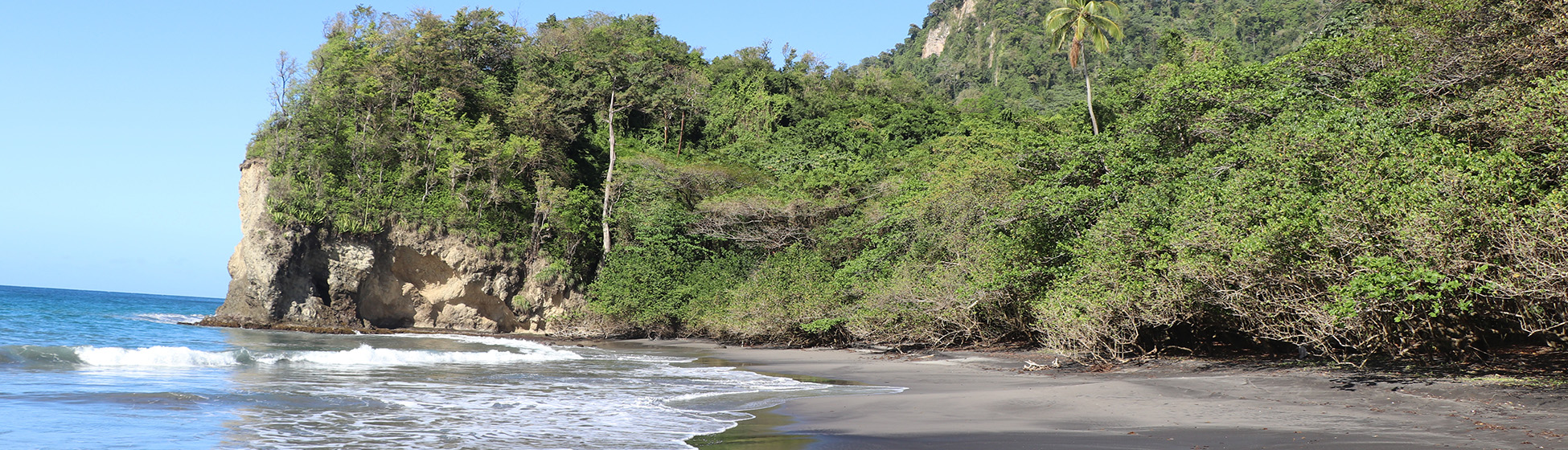 Plage noire martinique